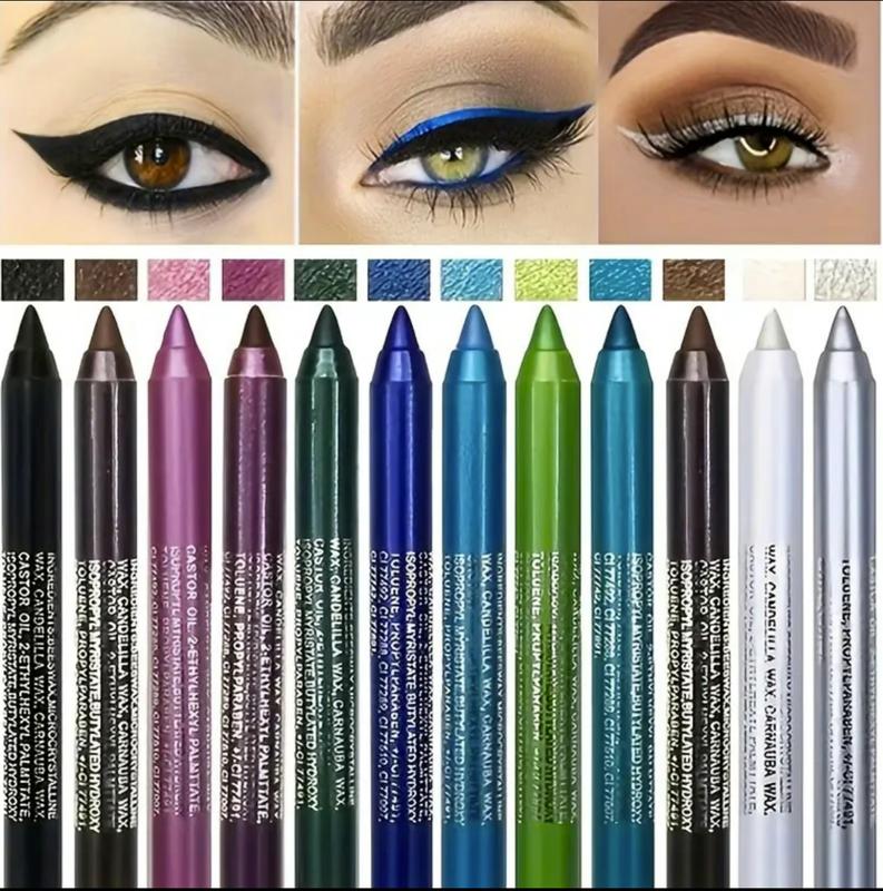 Colorata Matita Eyeliner 12 Colori Effetto Perlato Luminoso