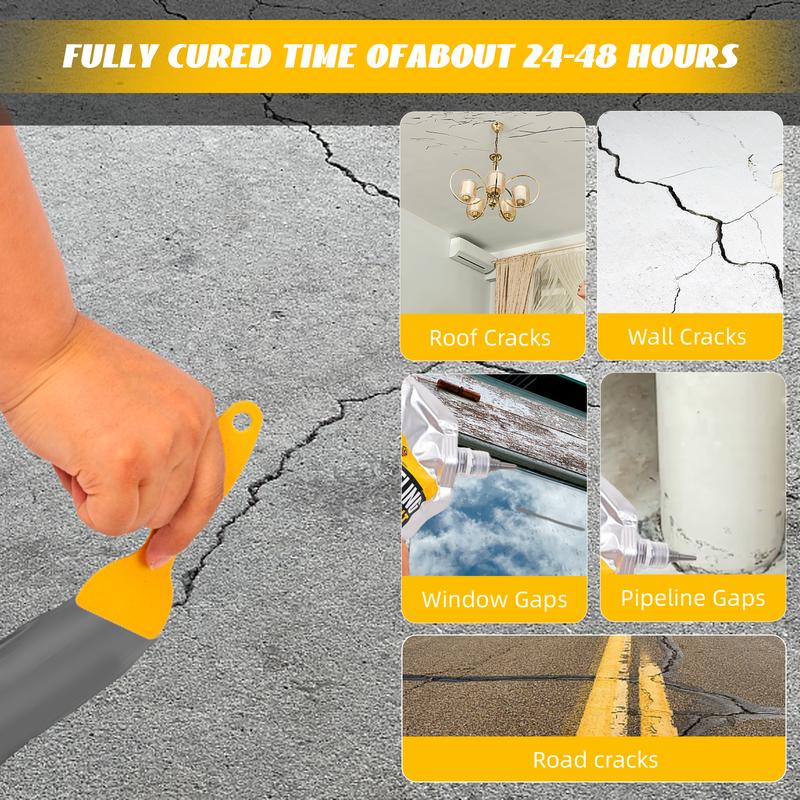Sigillante per Calcestruzzo 17,6 oz, Impermeabile e ad Asciugatura Rapida per Riparazione di Crepe