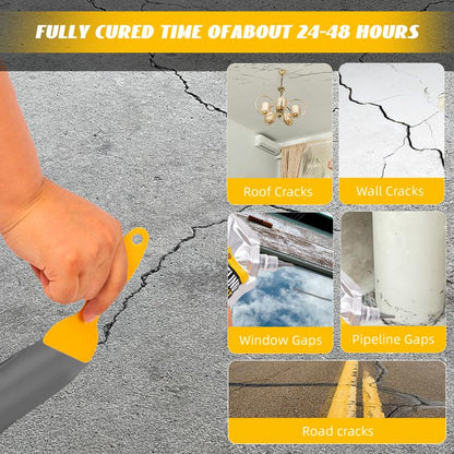 Sigillante per Calcestruzzo 17,6 oz, Impermeabile e ad Asciugatura Rapida per Riparazione di Crepe