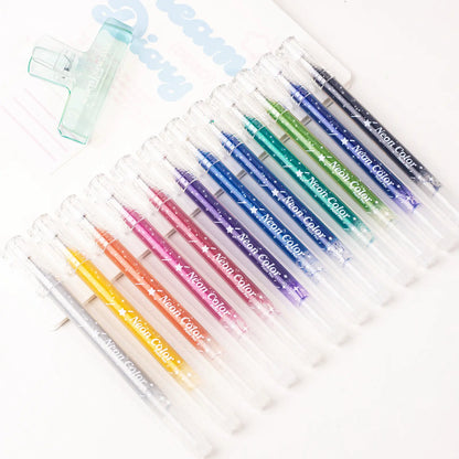 Colori Brillanti Penna Gel Glitter Metallico Resistente all'Acqua
