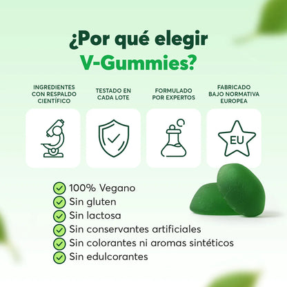 Elimina gonfiore, fame nervosa e guarisci il tuo intestino con le V-Gummies all'aceto di mele.