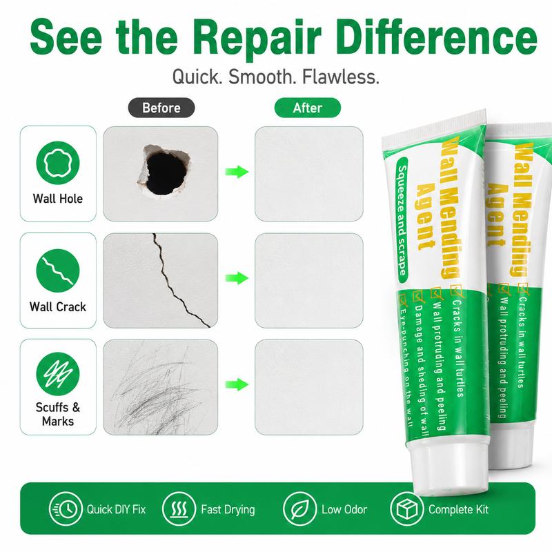 Riparazione Pareti Kit Completo con Spatola e Carta Vetrata