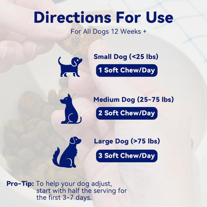 Supporto Immunitario Cane Multivitaminico 8-in-1 con Probiotici
