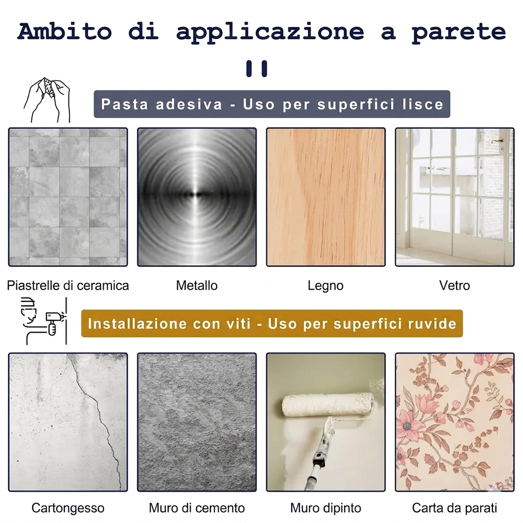 (Confezione da 8) – Supporto Regolabile per Bastoni Tende con Clip Trasparenti