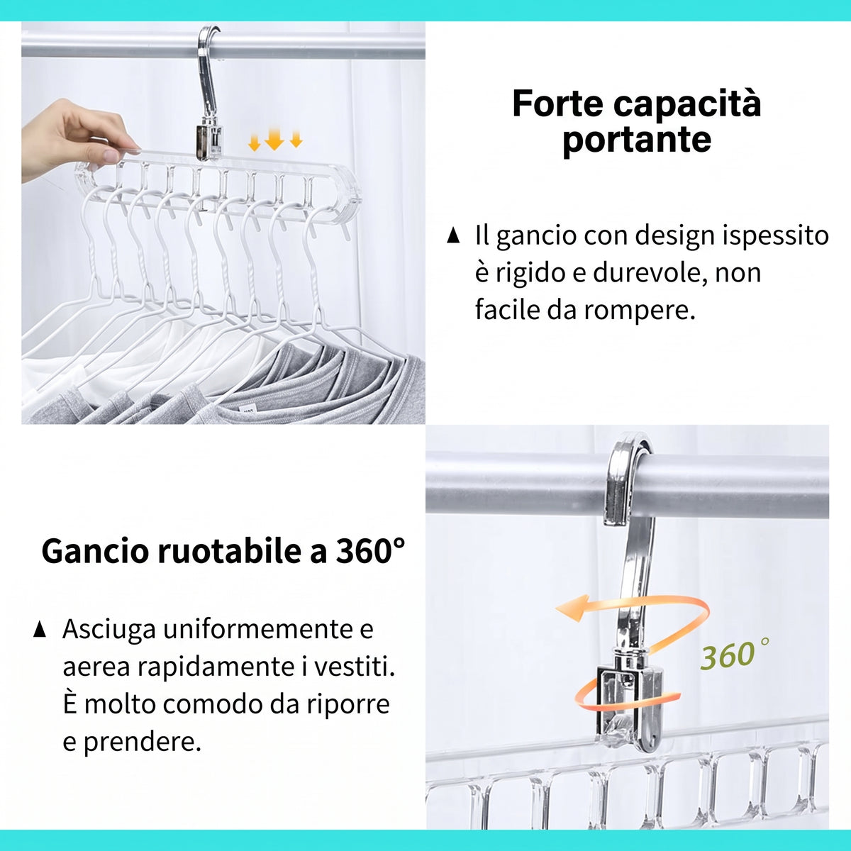 Organizzatori Compatti Appendipantaloni Pieghevoli Antiscivolo