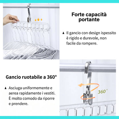 Organizzatori Compatti Appendipantaloni Pieghevoli Antiscivolo