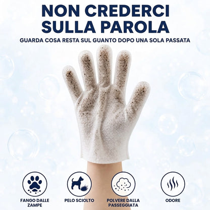 Confezione da 6 - Guanti per lavare cani e gatti