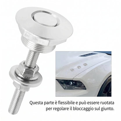 Confezione da 4 - Fissaggi Universali Auto in Alluminio con Blocco Rapido 1,25