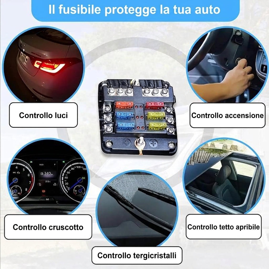 Confezione da 300 - Protezione Elettrica Kit Fusibili Auto Mini Lama con Estrattore