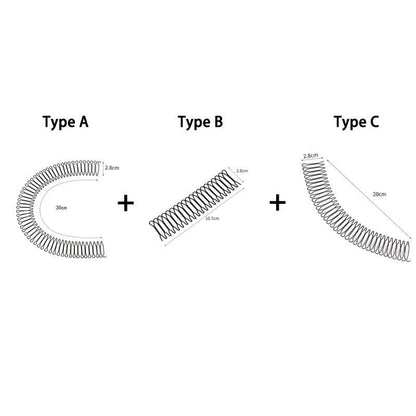 Fissaggio Capelli U Shape Set 3 Pezzi Pinza Elasticizzata Nera