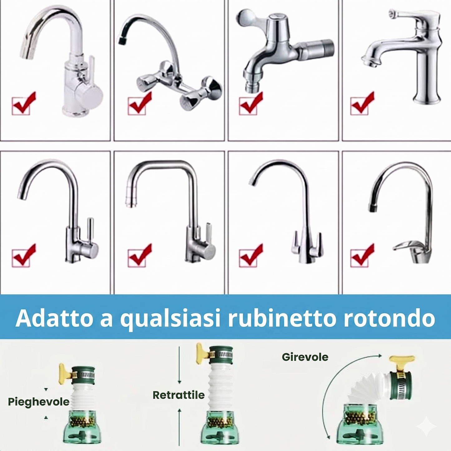 Prolunga per filtro antispruzzo | AquaFlex™