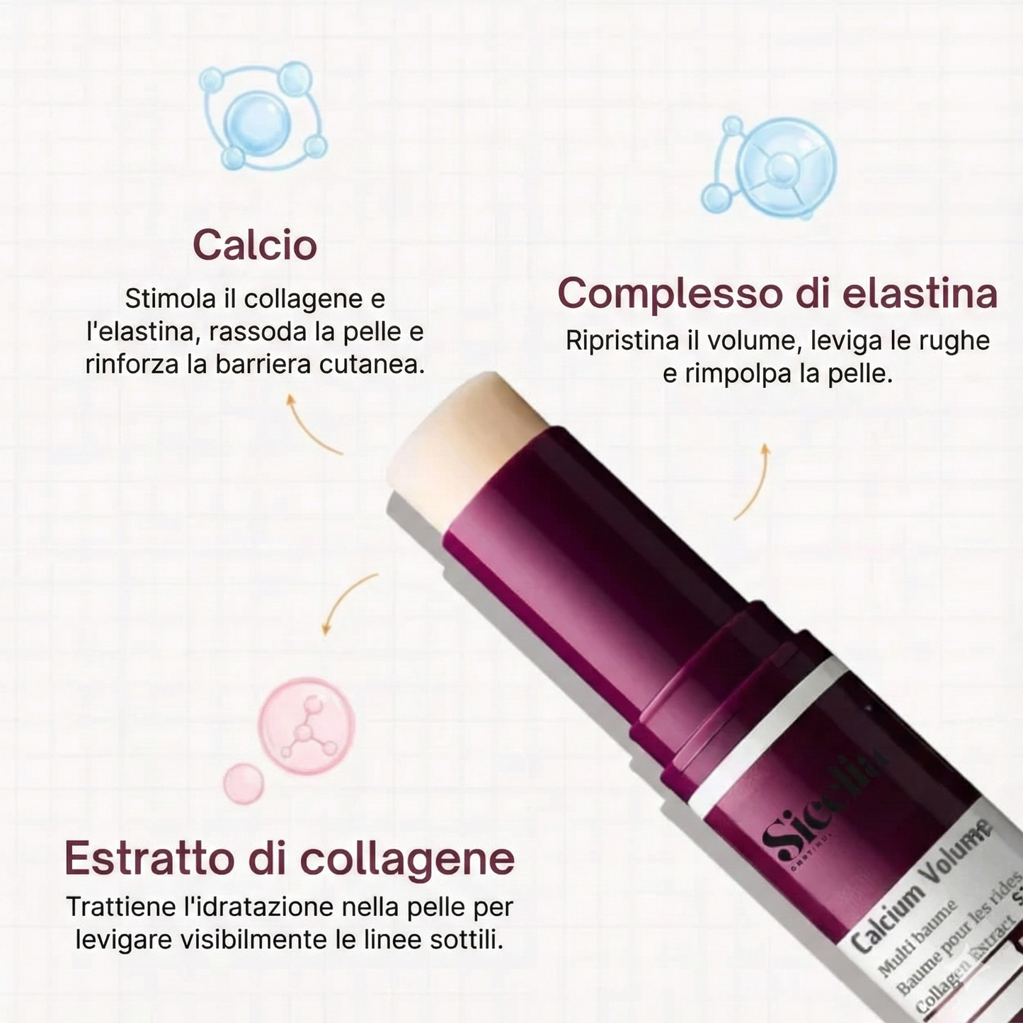 Balsamo viso al collagene e calcio