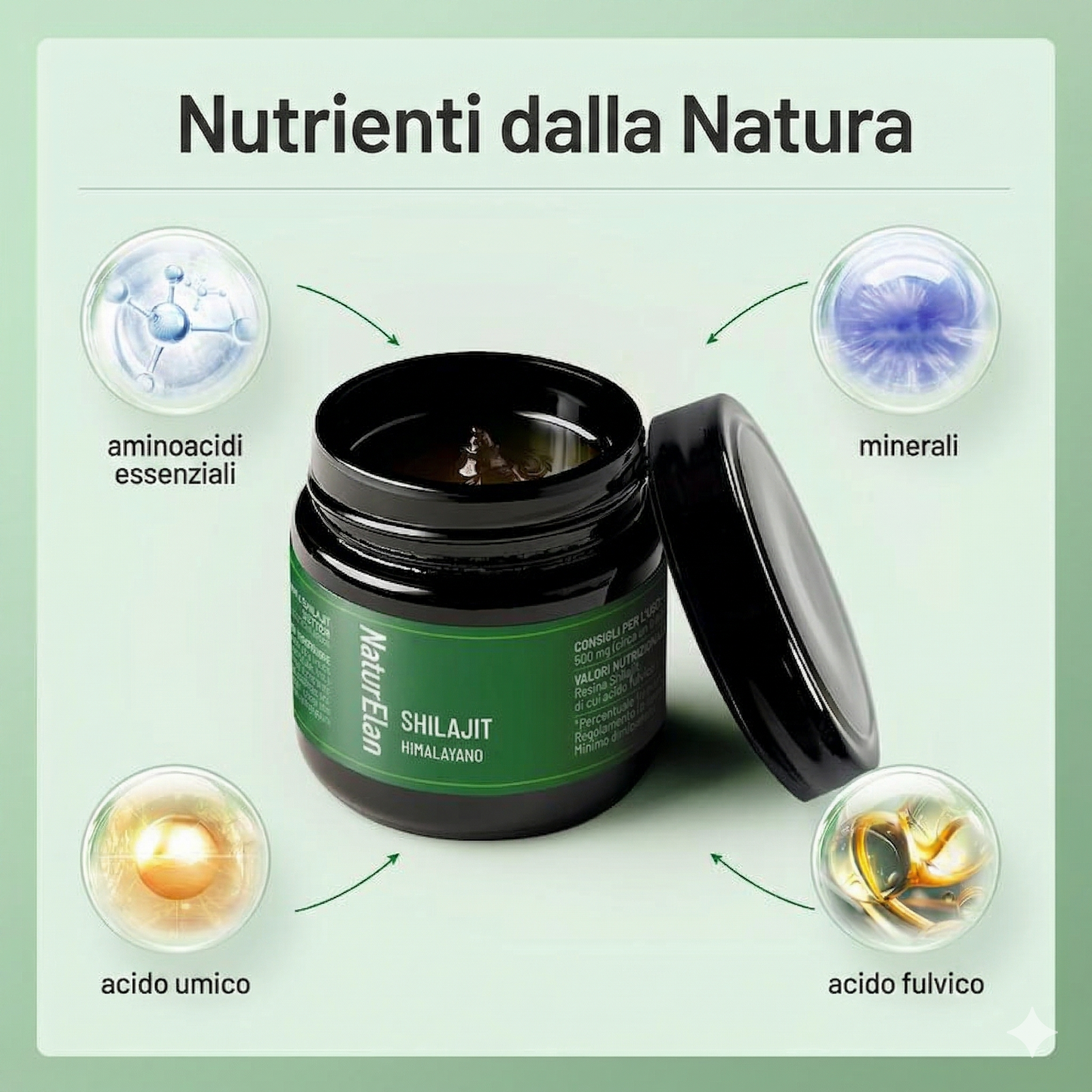 Resina Shilajit originale – 35g di Shilajit dell'Himalaya con acido fulvico