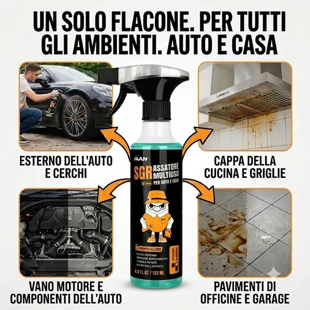 Pulizia Rapida Multiuso Spray per Auto e Casa 300ml