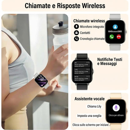 Monitoraggio Attività Smartwatch Touch Screen 1.83" IP68