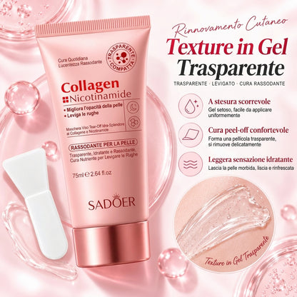 Idratante Maschera Viso Peel-Off Collagene e Niacinamide
