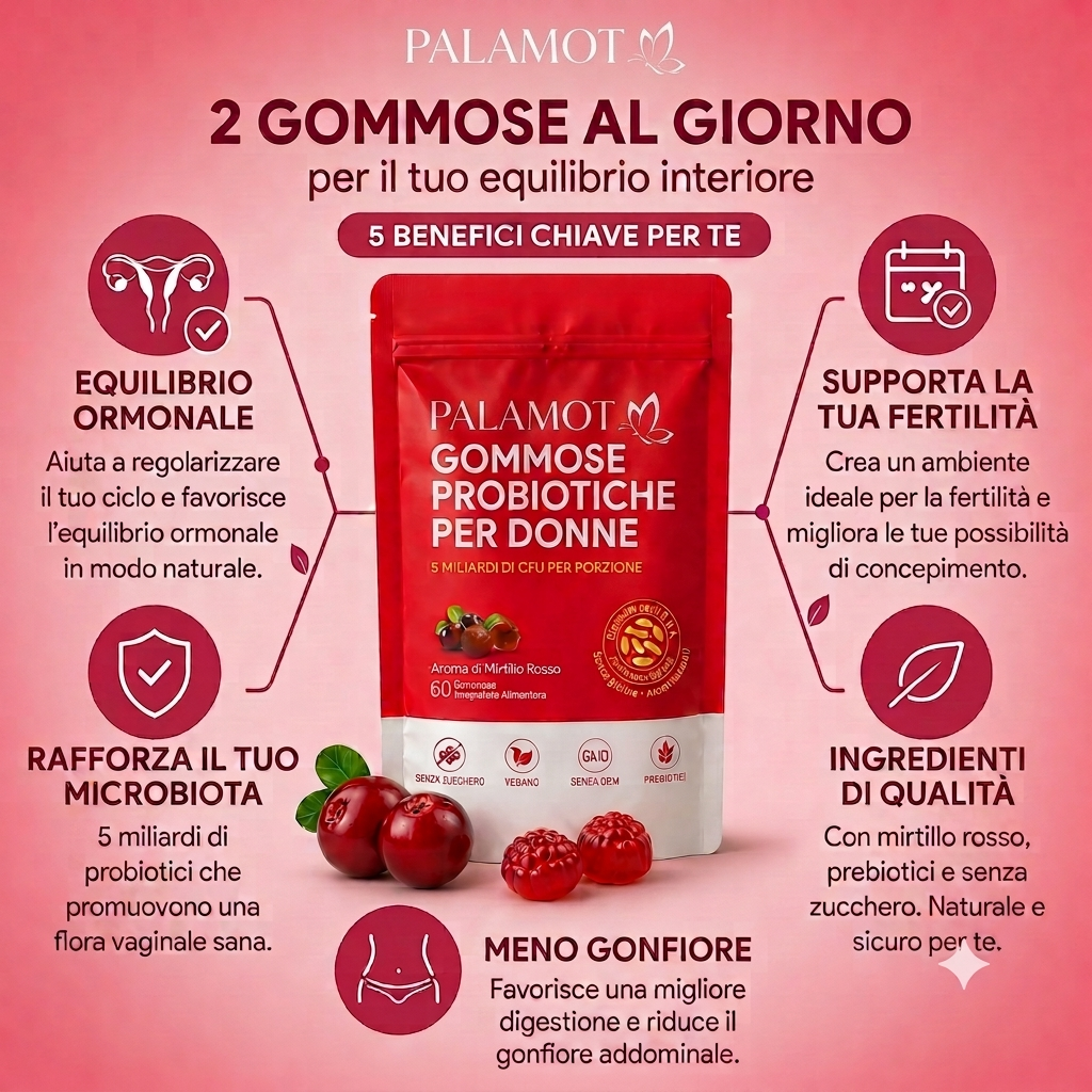 Palamot™ Caramelle gommose probiotiche per l'equilibrio ormonale