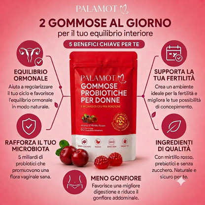 Palamot™ Caramelle gommose probiotiche per l'equilibrio ormonale