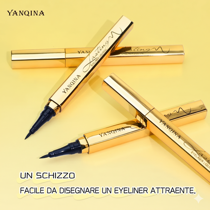 (Colore – nero) – Eyeliner liquido waterproof – Punta di precisione in fibra, a lunga durata e resistente alle sbavature
