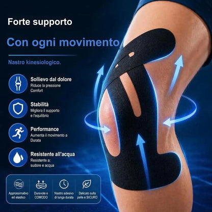 Supporto Istante Tape Kinesiologico Impermeabile e Traspirante