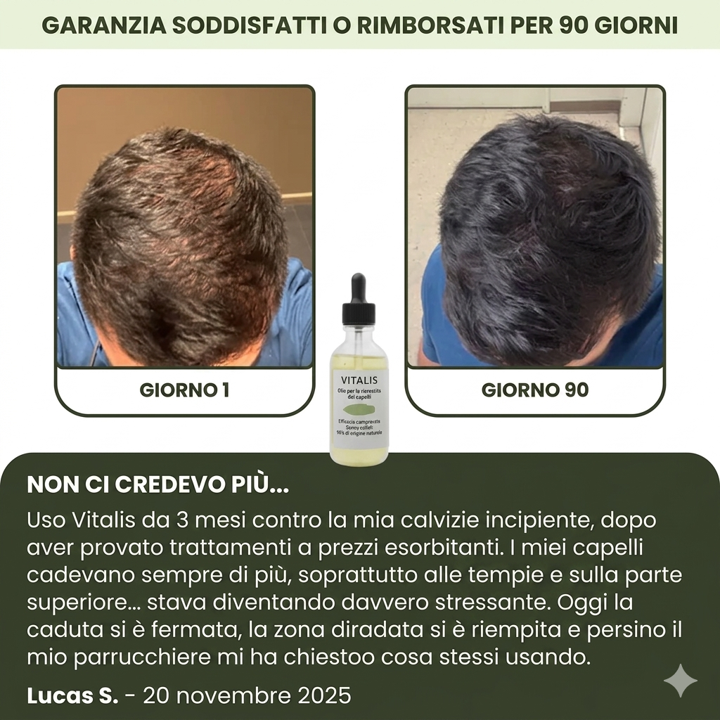 Siero per la crescita dei capelli da uomo