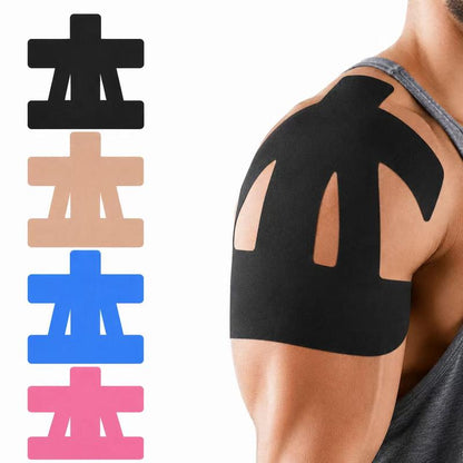 Supporto Spalla Impermeabile con Tape Kinesiologico Pretagliato