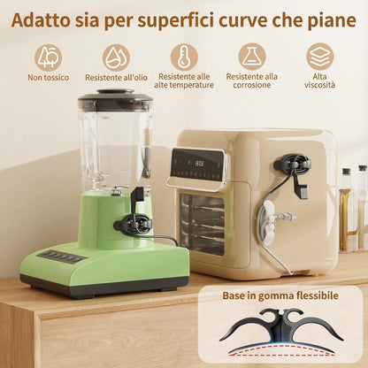 Organizzatore Cavi Cucina con Ganci Silicone e Colla 3M
