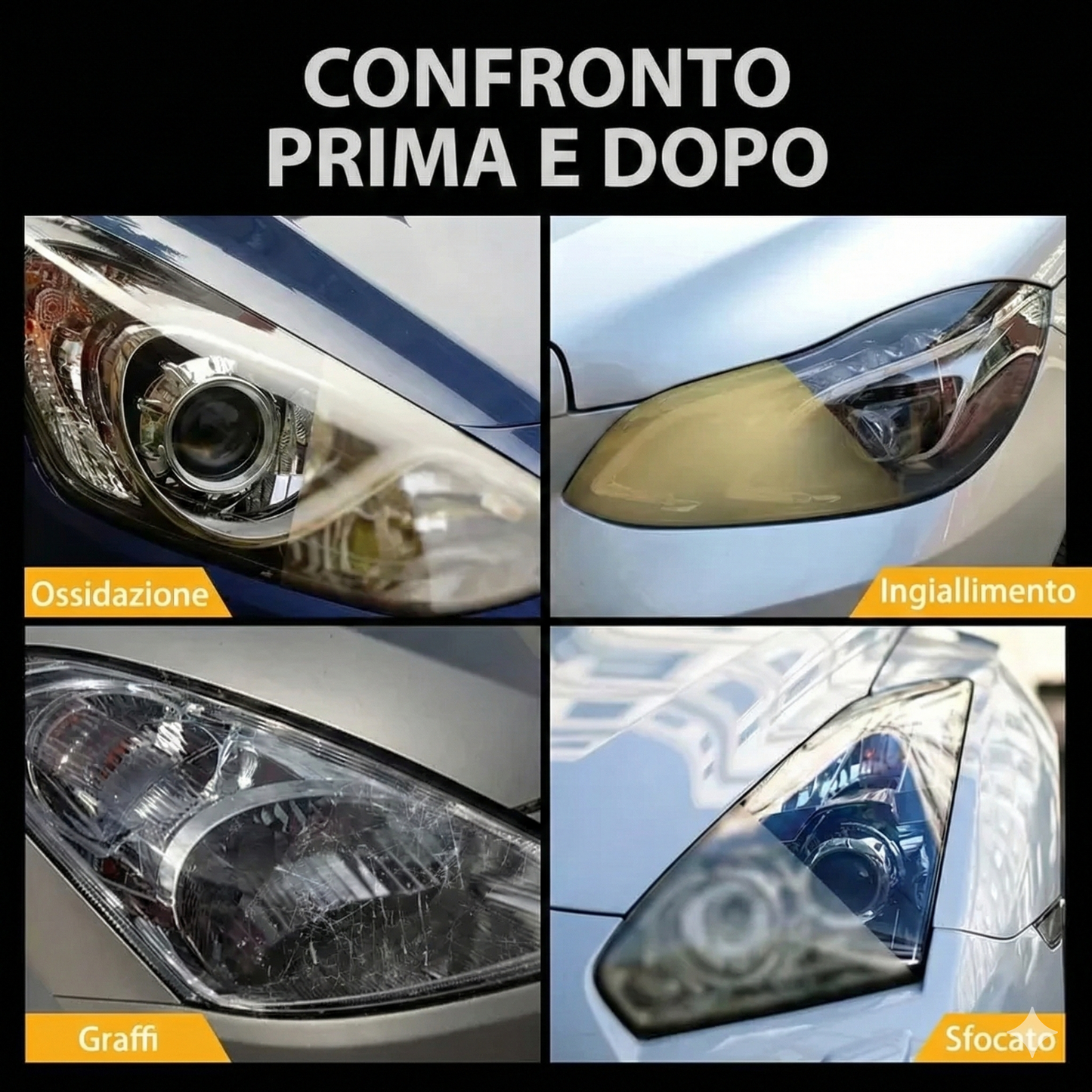 Liquido per il ripristino dei fari - Rivestimento cristallino