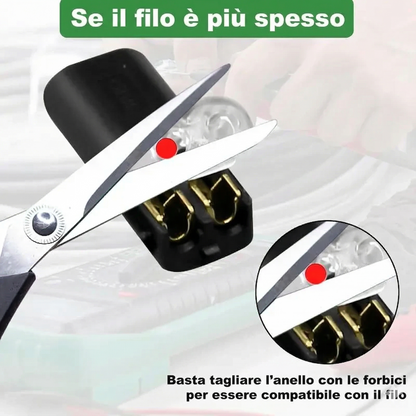 30 unità – Connettore a scatto a doppio filo