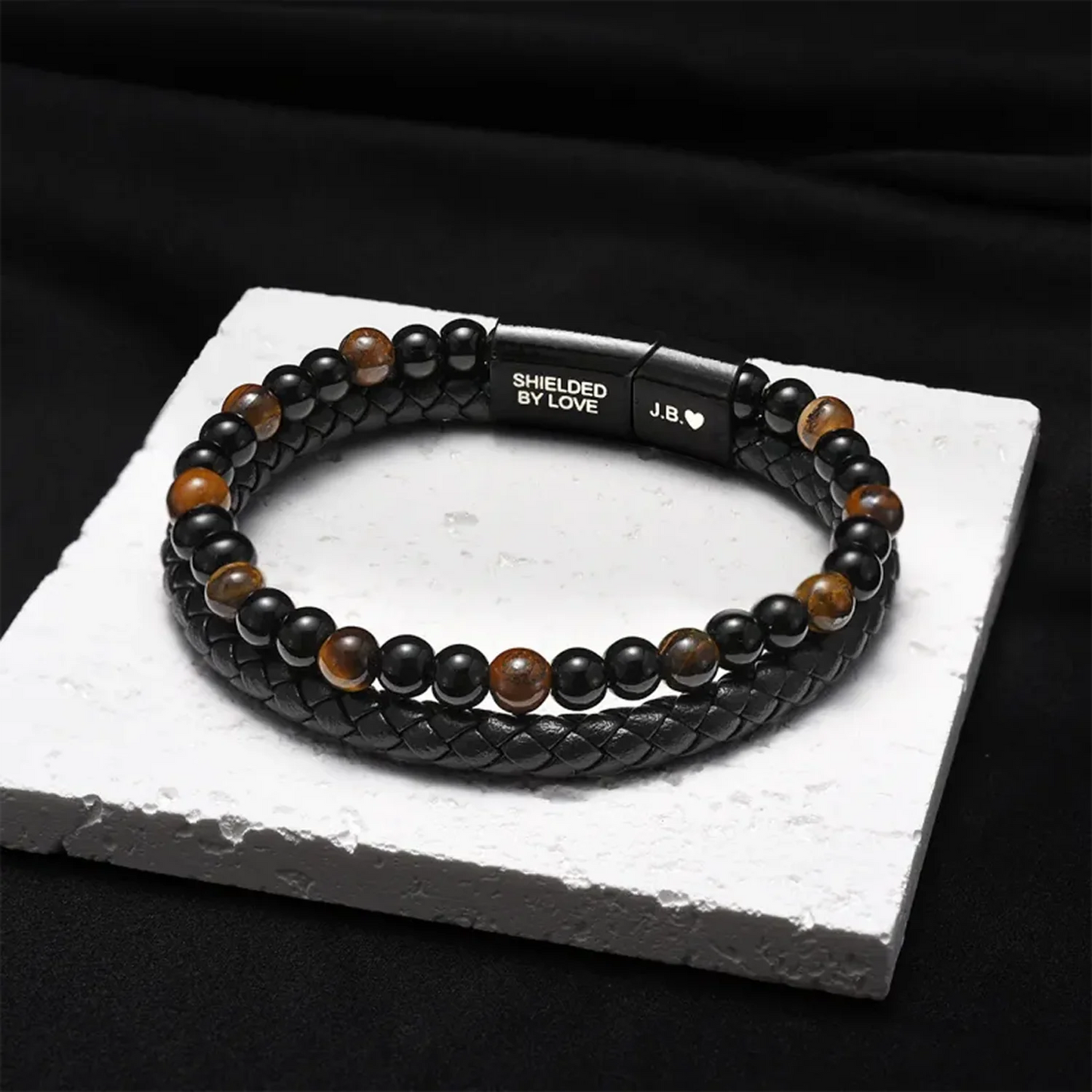 Bracciale Occhio di Tigre dello Scudo del Figlio