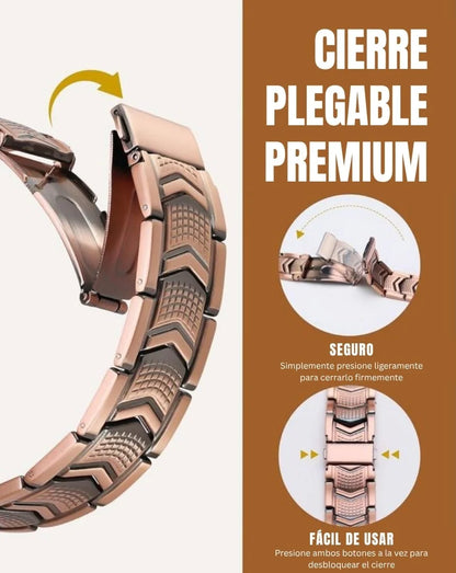Bracciale da uomo in rame Jecanori - Chiusura pieghevole premium Outdoorfun