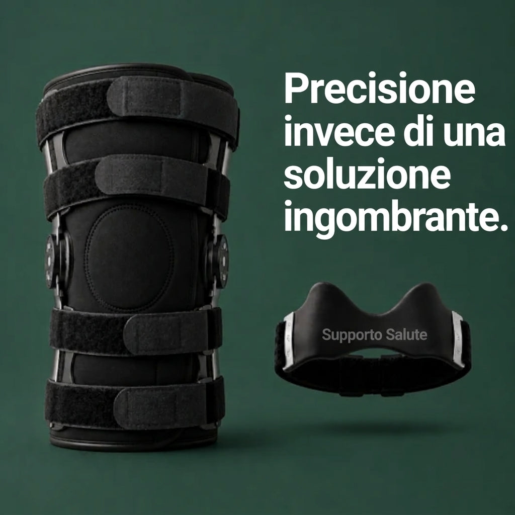 Supporto mirato esattamente nel punto in cui il ginocchio cede