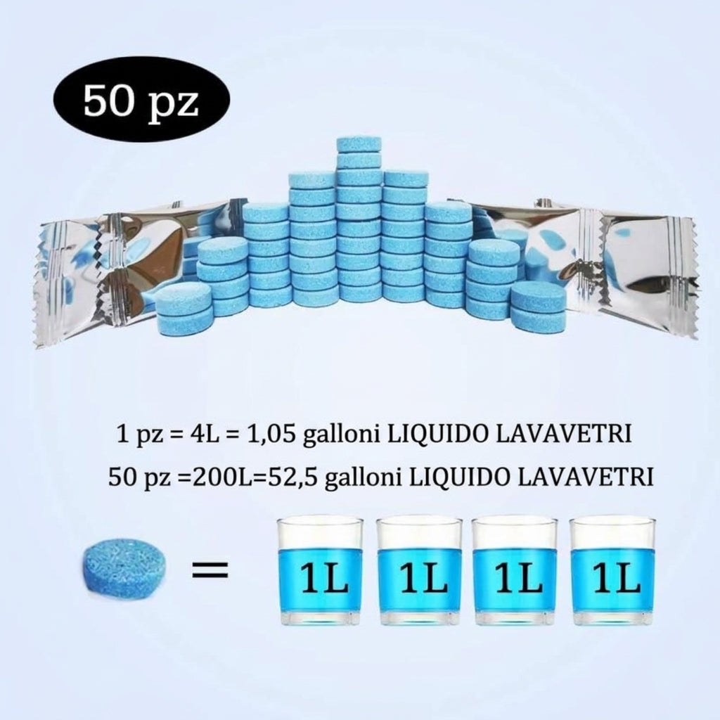 Pulizia Efficace Liquido Lavavetri Concentrato 50 Compresse