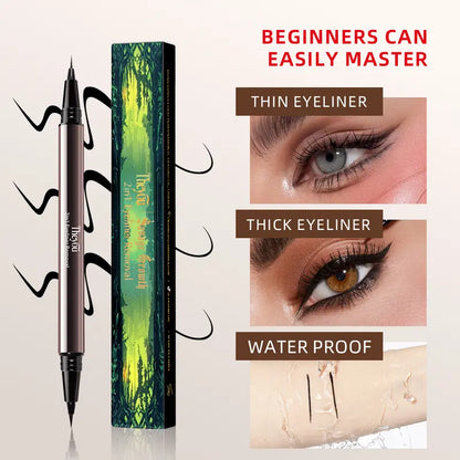 Eyeliner Liquido Waterproof Lunga Tenuta Punta Doppia Leggera