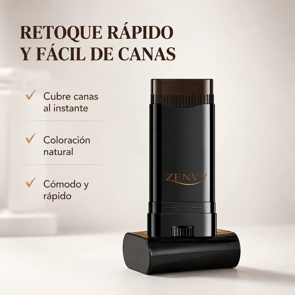 2-in-1 Pettine per Ritocco dei Capelli Grigi – Copertura Istantanea