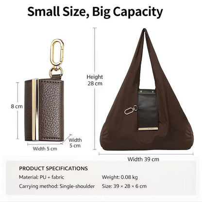 Borsa Pieghevole Resistente in Nylon con Gancio e Regolabile