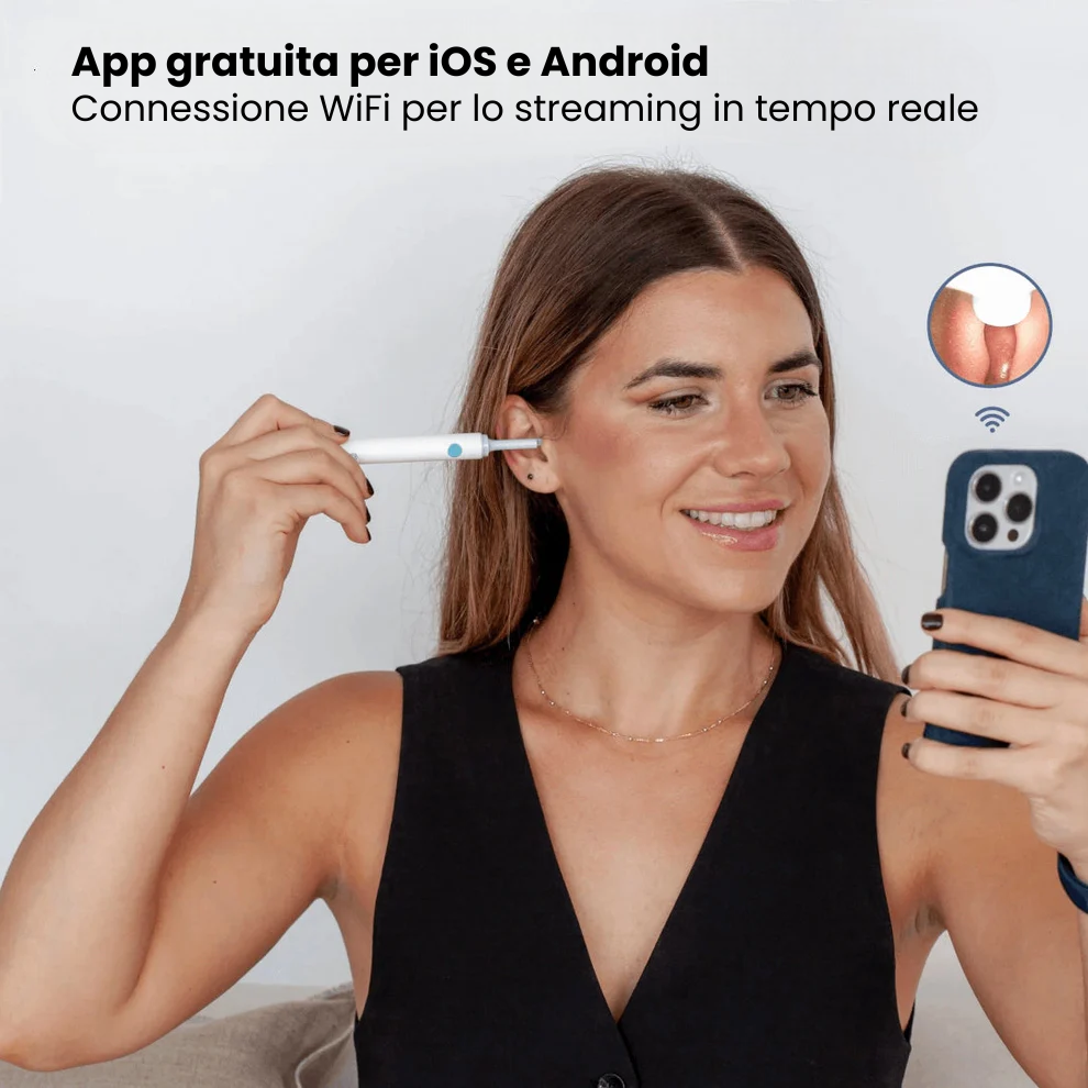 Pulitore intelligente per le orecchie con telecamera HD