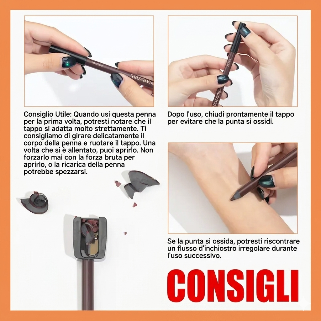 Trucco Occhi Matita Eyeliner Resistente a Sbavature Punta Morbida