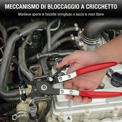 Set di pinze per fascette stringitubo - a braccio lungo (9 pezzi)