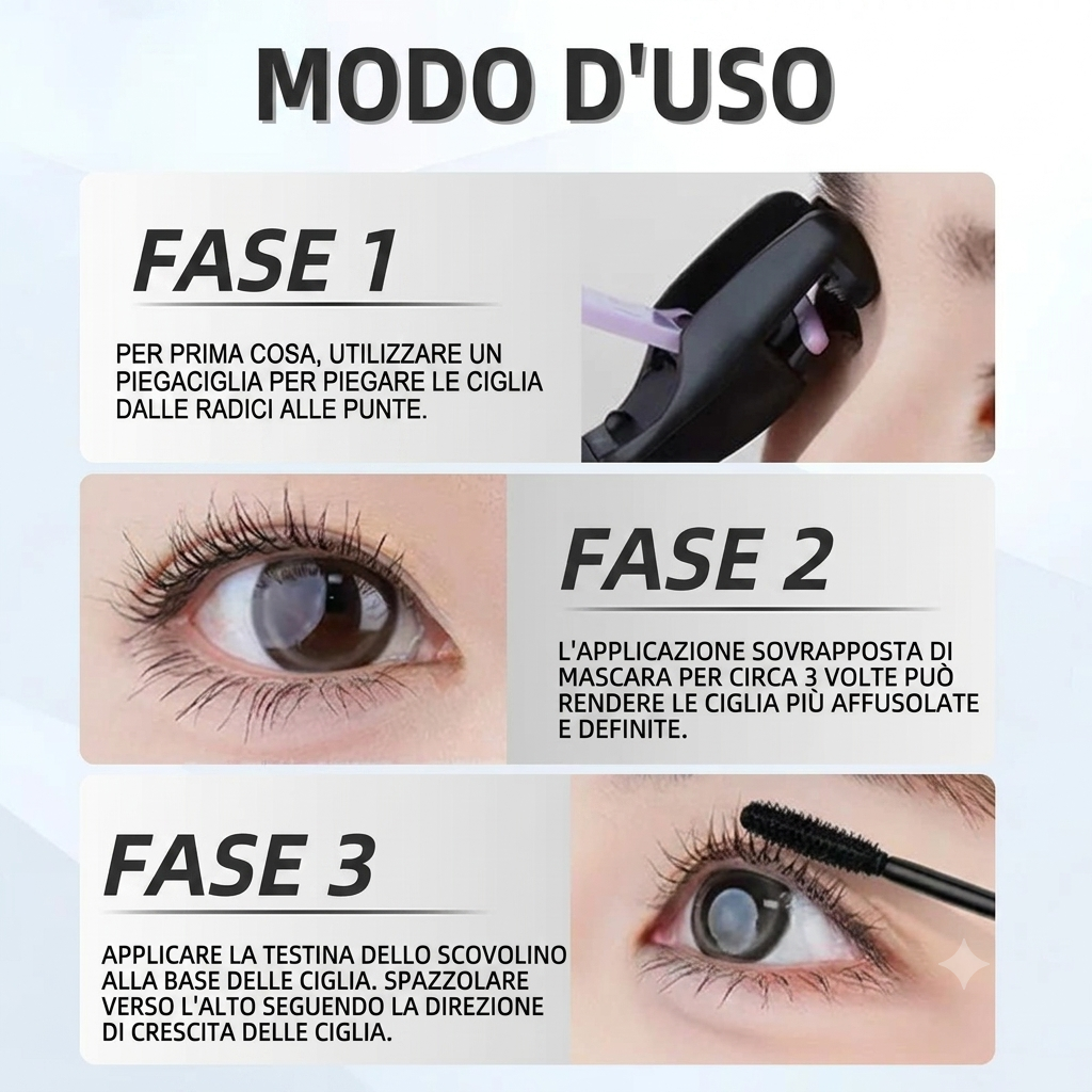 Allungante Mascara Tubo Metallico Lunga Tenuta Naturale Curl