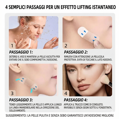 Confezione da 120 pezzi - Nastro Invisibile per Lifting