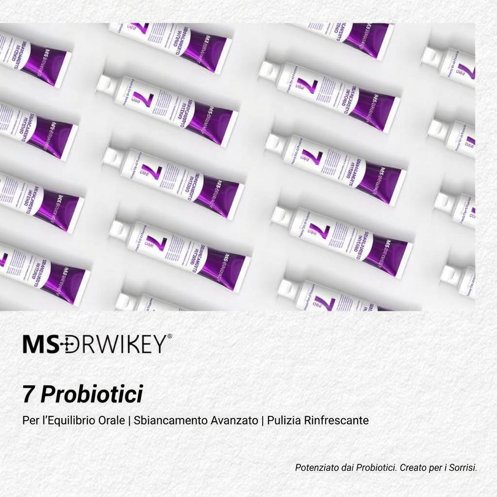 Sbiancante Dentifricio con 7 Probiotici Formula Viola Potenziata