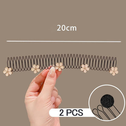 Fissaggio Capelli U Shape Set 3 Pezzi Pinza Elasticizzata Nera