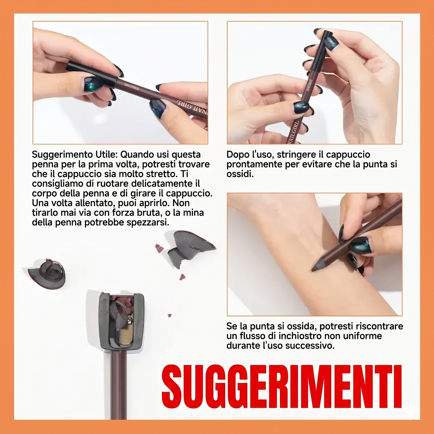 Trucco Occhi Resistente Eyeliner Matita Waterproof Lunga Tenuta