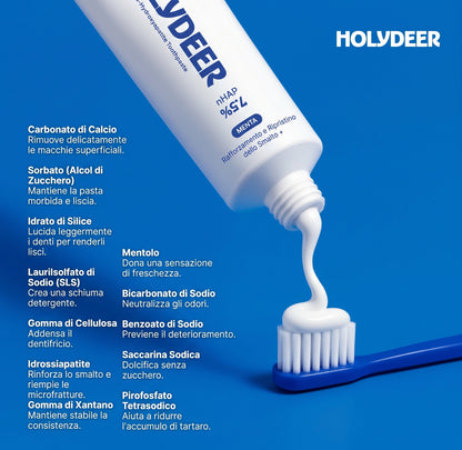 Sbiancante Dentifricio Fluoro-Free con Nano Idrossiapatite