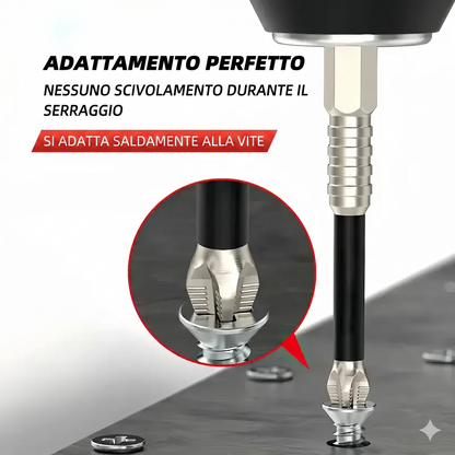 (Confezione da 9) - Resistenza All’Impatto Punta Avvitatore Antiscivolo Magnetica