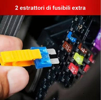 Protezione Sovraccarico Fusibili Auto Zincati Set Colorato 306 Pezzi
