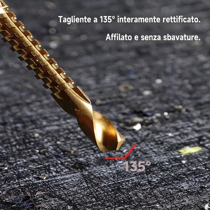 Confezione da 6 - Set Utensili in Acciaio Alta Velocità Titanio 6 Pezzi