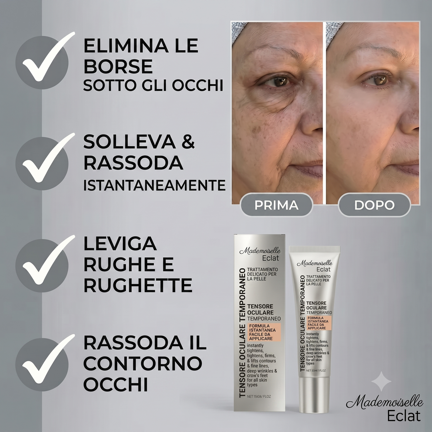 Il trattamento lifting per il contorno occhi di Mademoiselle Éclat