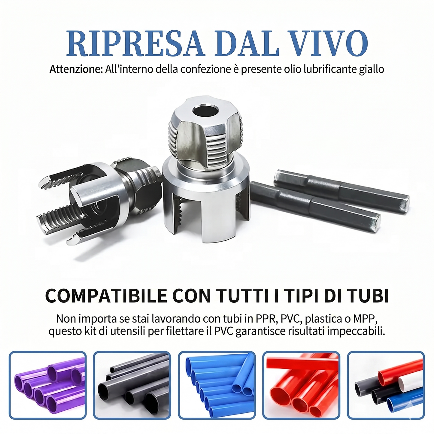 Confezione da 2 - Massimizza Efficienza Attrezzo Filettatura Tubazioni Durevole